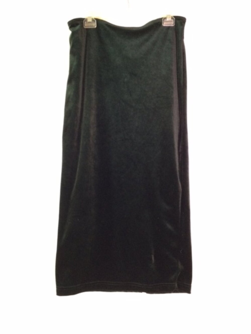 California Influence Forest Green Velvet Maxi Skirt Women's Pull-On Long Skirt